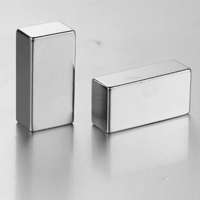 Block 40X40X20mm N52 Neodymium Permanent Magnets Silver Color